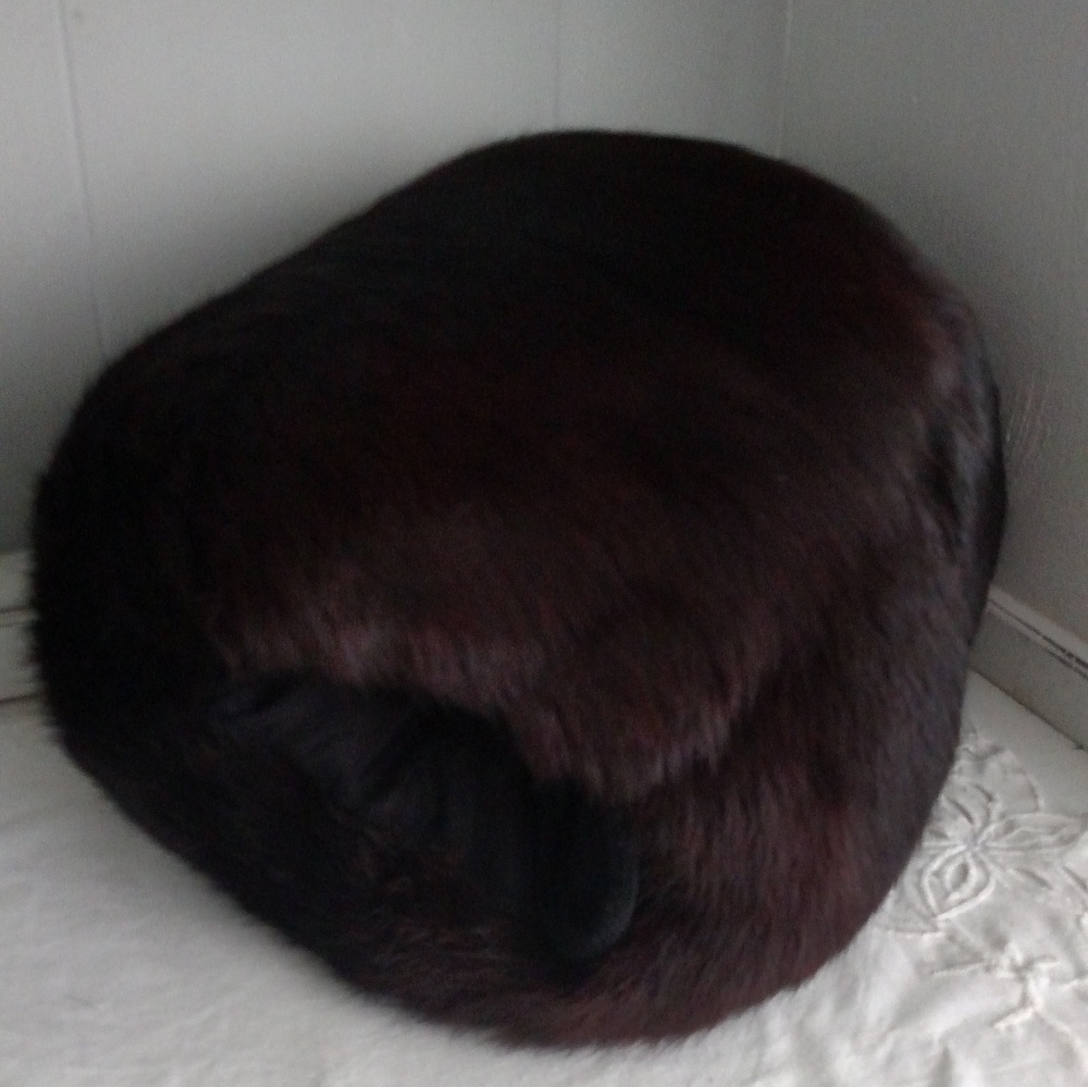 Vintage, large mink brown muff